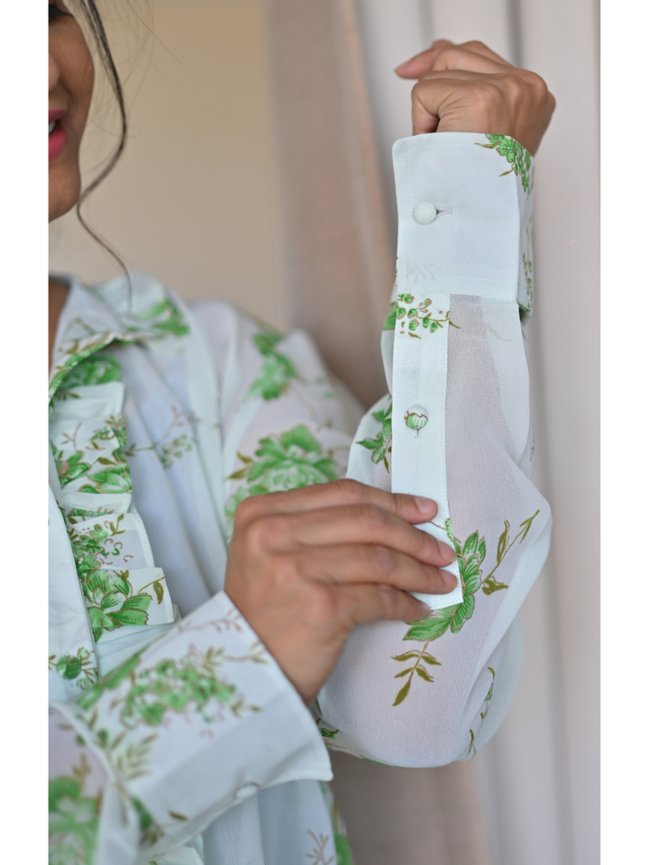 Breezy Green Georgette Shirt, green shirt, georgette shirts