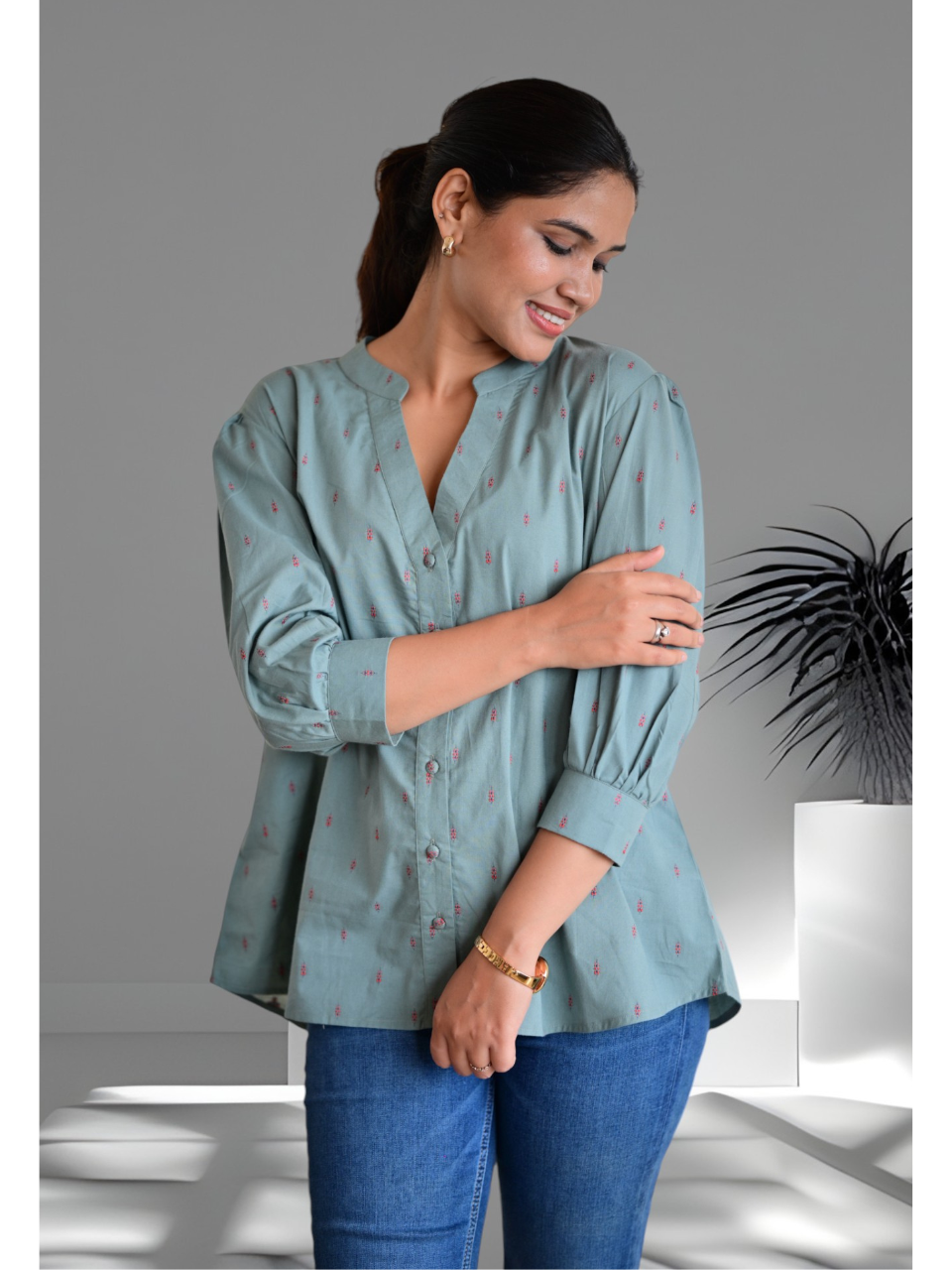 Green Elegance A Butta Shirt