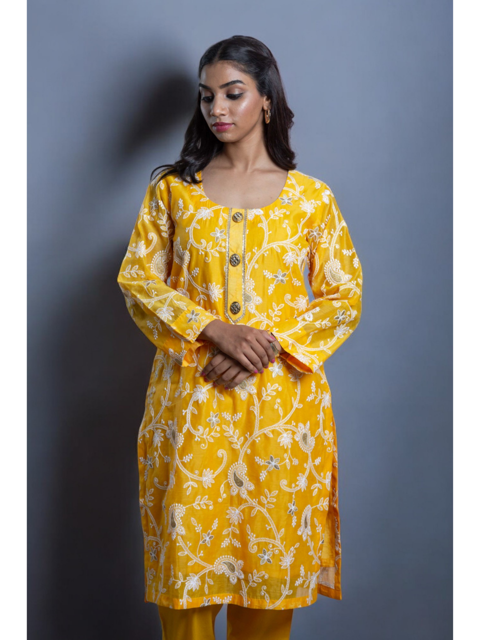  Golden Glow Chanderi Set, chanderi co ord set, yellow co ord set, party wear co ord
