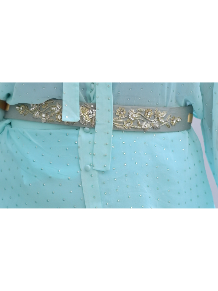 Waist Belt, grey waist belt, Cinderella waist belt