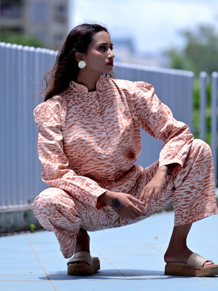 Bold Print Lyocell Set, two piece outfits for women, co ord sets women, coord set women, ladies co ord sets, co ord sets women, coords women, coord set for women, co ord, kurta co ord sets, ethnic co ords, ethnic co ord set women, co ord dress set, co ord sets for summer, co ord set womens party, co ord set women ethic, co ord sets women ethnic, lyocell co ord set, brown co cord set