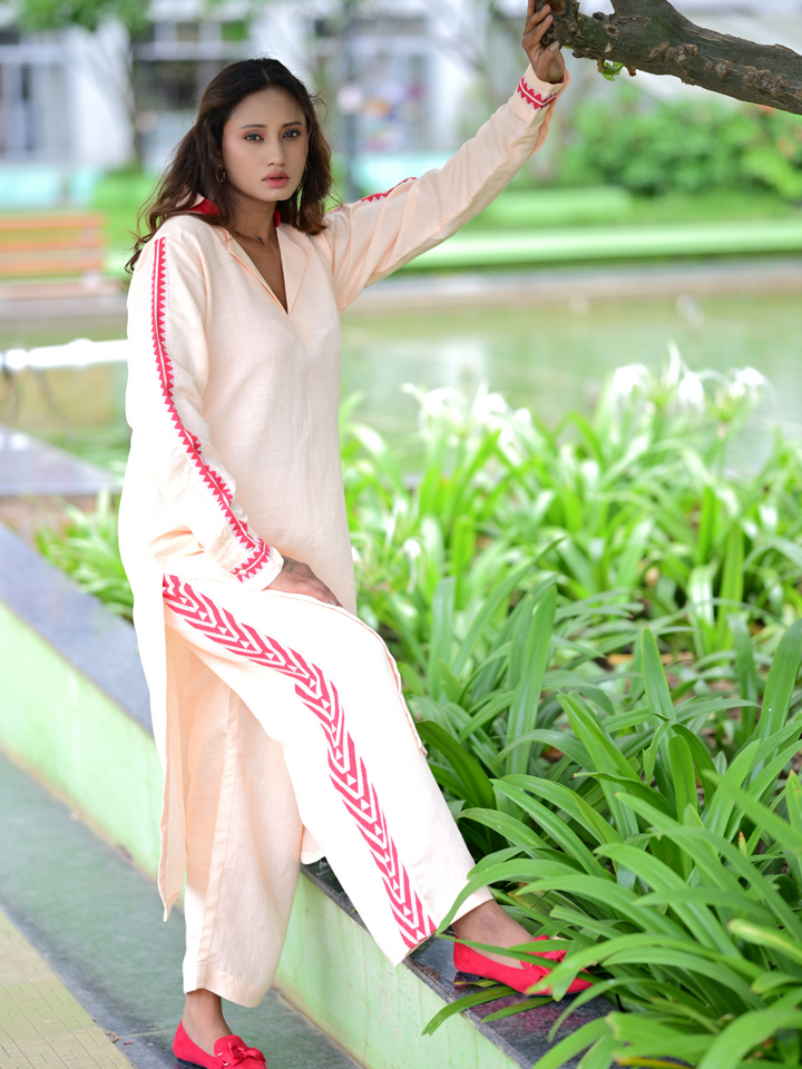 Lush Peach Linen Set, two piece outfits for women, co ord sets women, coord set women, ladies co ord sets, co ord sets women, coords women, coord set for women, co ord, kurta co ord sets, ethnic co ords, ethnic co ord set women, co ord dress set, co ord sets for summer, co ord set women's party, co ord set women ethic, co ord sets women ethnic, Linen co ord set, peach co cord set