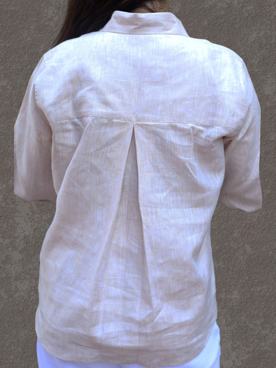 Beige Pure Linen Shirt