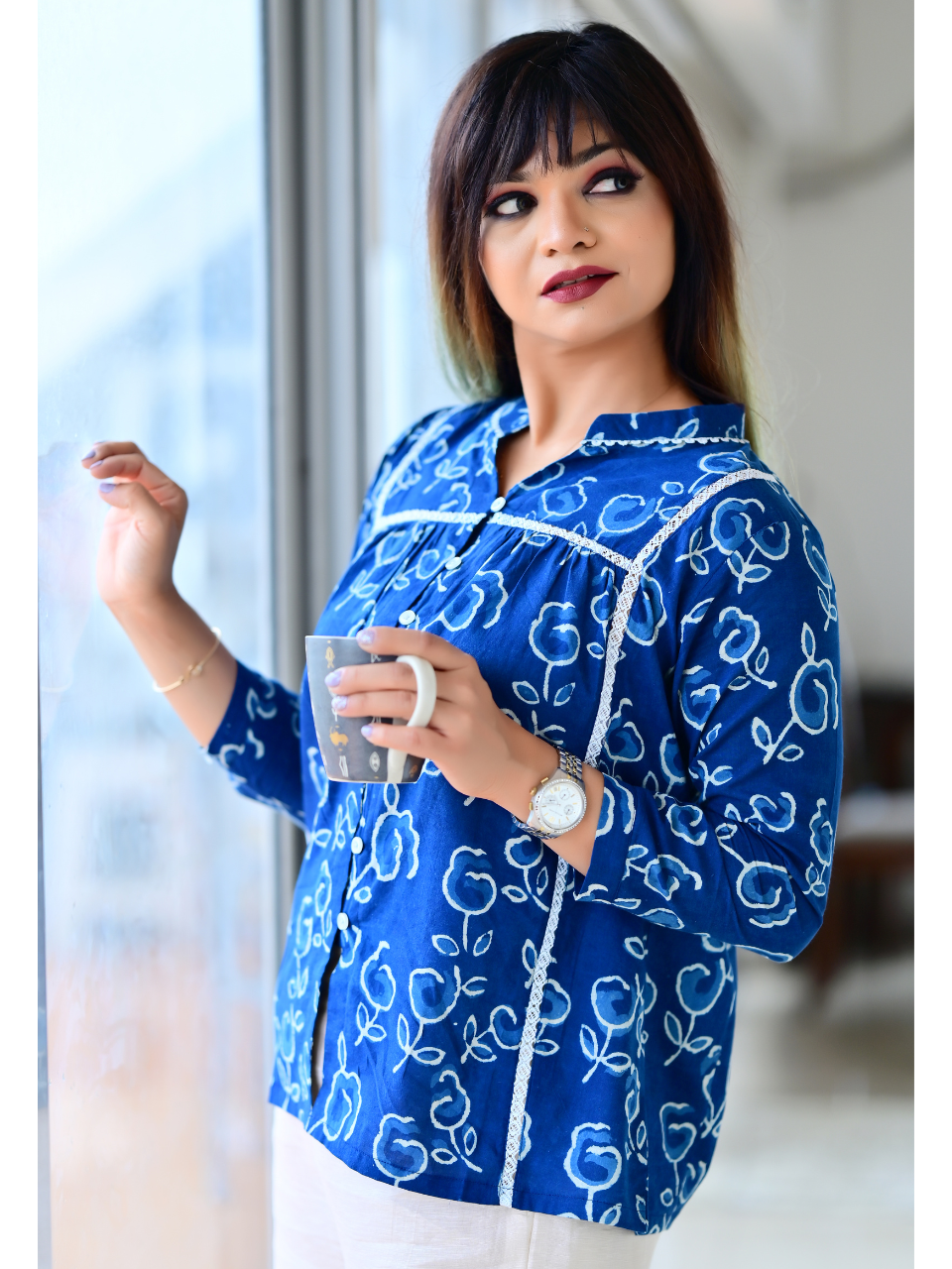 ladies tops, tops for women, women tops, ladies t shirts and tops, womens tops, blue tops women, crop tops for women, down shoulder top, women crop top, women in blue tops, crop top online, crop top, short tops, dabu top,  party wear tops on jeans