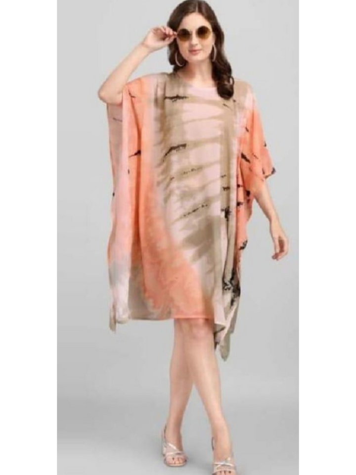 Peach Fusion Short Kaftan